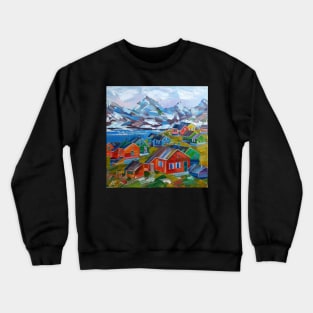 Greenland with oil paints Crewneck Sweatshirt